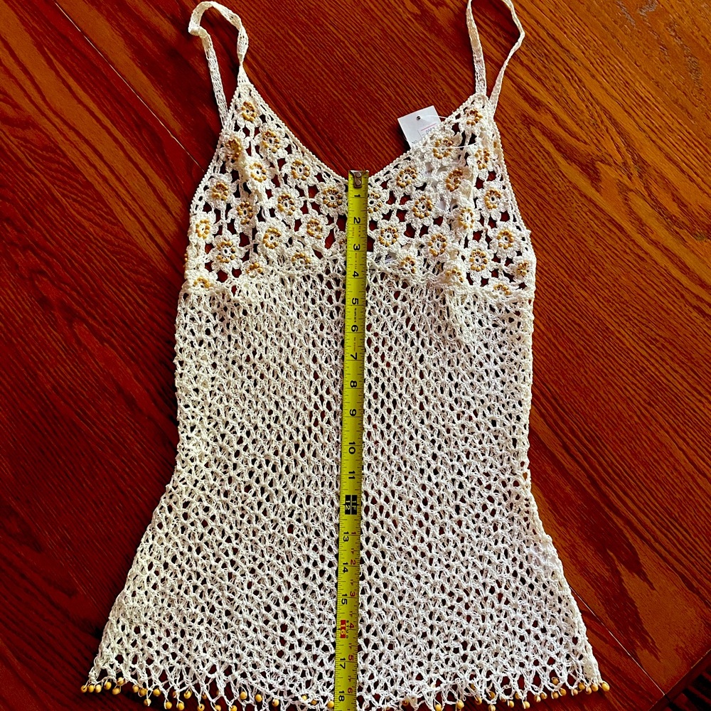 NWT Crochet Bikini Top Coverup